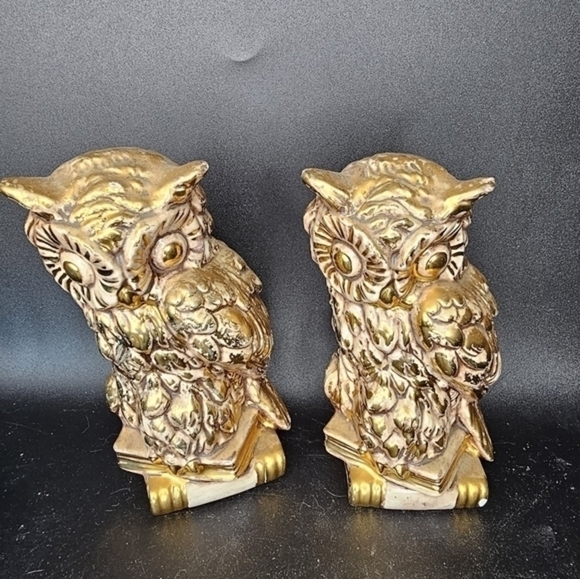 unique vintage figurines Other - Vintage‎ porcelain gilt owl figurines